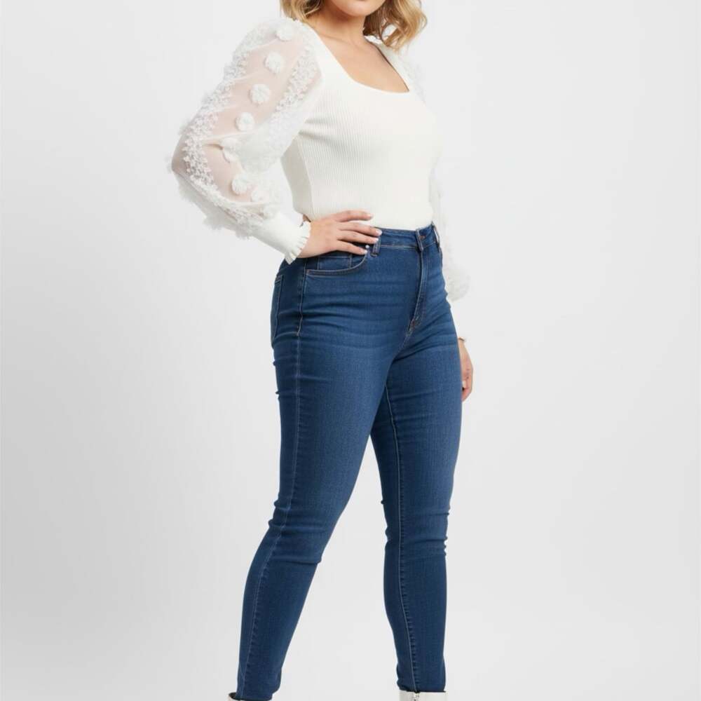 Almost Famous Puff Sleeve Top - White